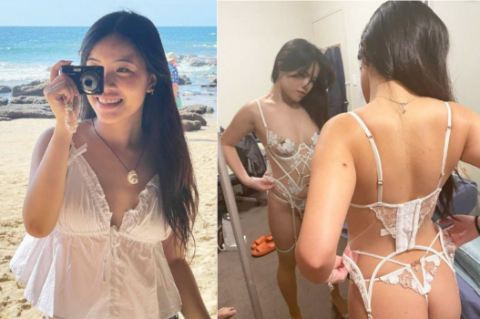 Thu Hương mặc lọt khe thêm phần gợi cảm kích thích